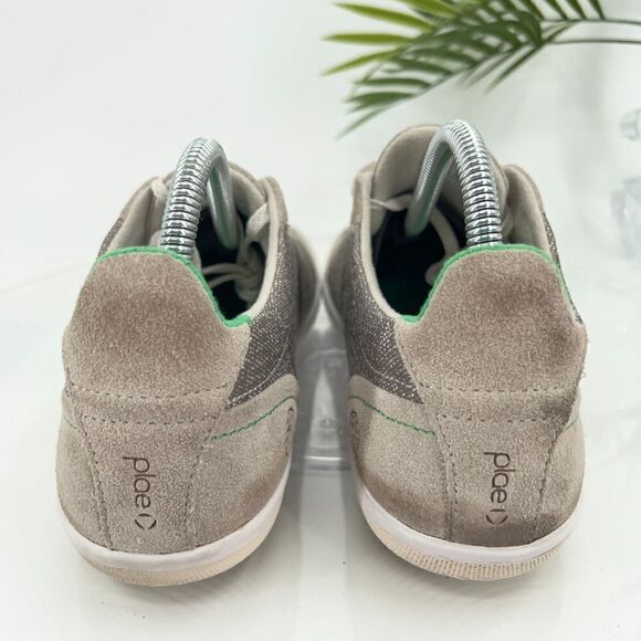 Plae Men's Prospect Sneaker Size 8 Beige Grey Fabric Lace Up Athletic Shoes - Picture 4 of 13